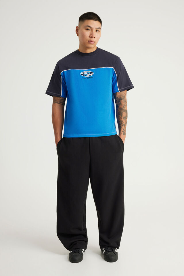 Half Half Panelled Tee, HH STRONG BLUE/ESCALADE