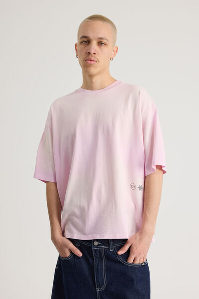 Open Gallery Box Fit Tshirt, OG WASHED ICE PINK/IDEAS DEPT