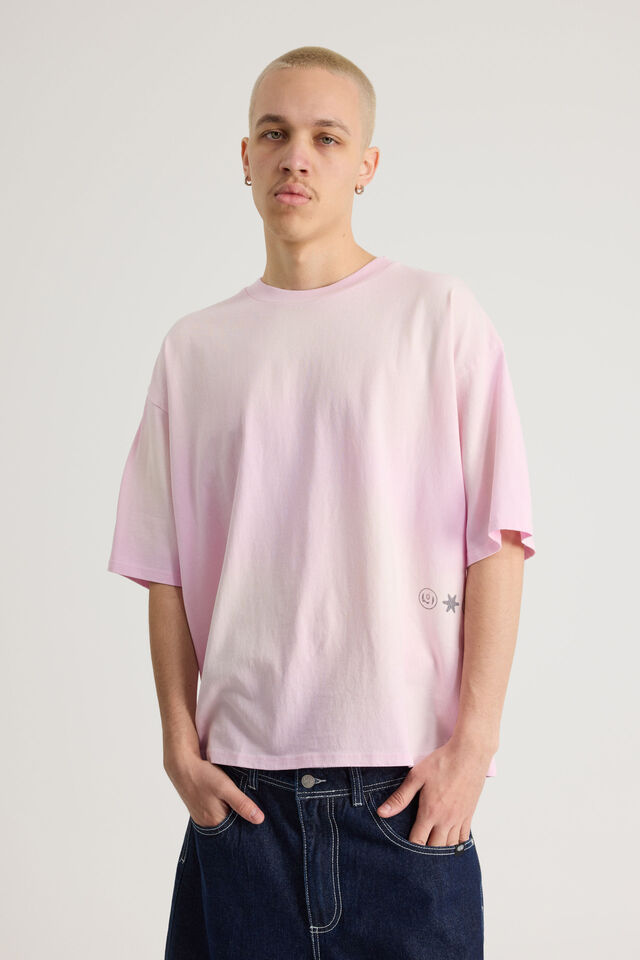 Open Gallery Box Fit Tshirt, OG WASHED ICE PINK/IDEAS DEPT