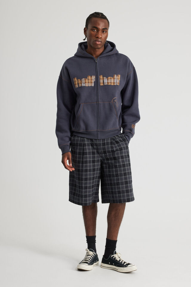 South Park X Half Half Zip Thru Hoodie, LCN SOU SEAL/KENNY