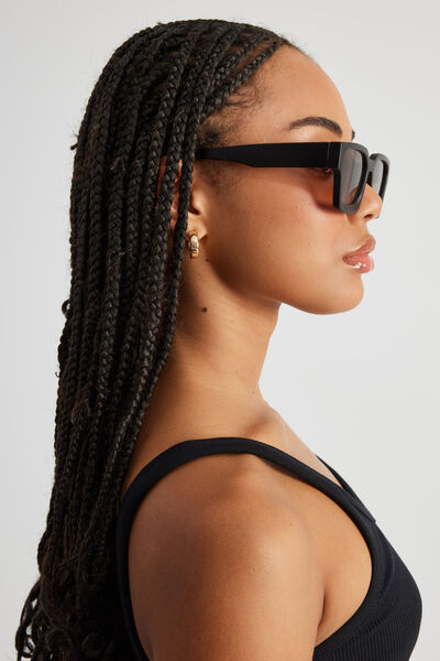 The Karla Sunglasses, BLACK MATTE