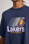 Heavy Weight Box Fit Nba Tshirt, LCN NBA STORM NAVY/LAKERS Y2K - alternate image 4