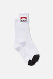 Retro Ribbed Socks, HIGHLIFE WHITE - alternate image 1