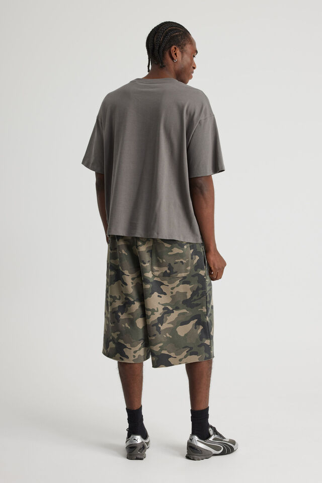 Baggy Track Short, WASHED BUSH CAMO