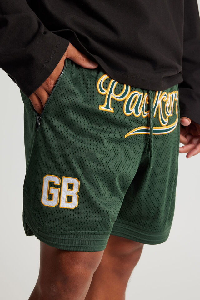 Nfl Basketball Short, LCN NFL PINE GREEN/GREENBAY PACKERS CLASSIC