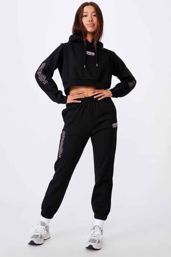 Super High Rise Trackpant, BLACK/INTL DELAY