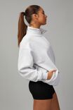 Slouchy Qtr Zip, SILVER MARLE - alternate image 5
