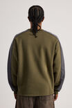 Half Half Sports Crew, HH DEEP KHAKI/SPORT SPLICE - alternate image 3