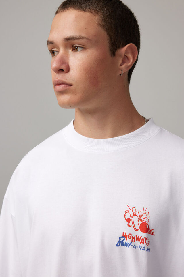 Heavy Weight Box Fit Graphic Tshirt, HH WHITE/BOWLING