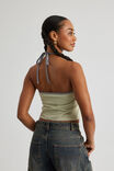 Milly V Neck Halter Top, YELLOW/STEEL STRIPE - alternate image 3