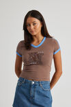 Fitted V Neck Tee, FRAPPE/NY - alternate image 1