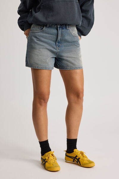 90 S Classic Denim Short, WASHED OUT BLUE