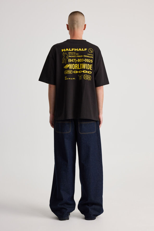 Half Half El Grande Baggy Jean, RAW INDIGO