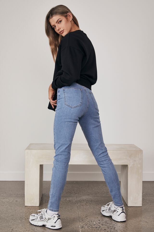 The Skinny High Rise Jean, 90's BLUE
