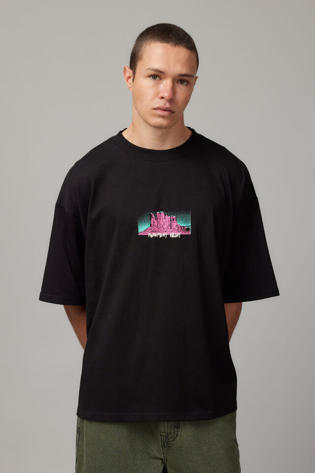 Heavy Weight Box Fit Graphic Tshirt, HH BLACK/MONUMENT VALLEY