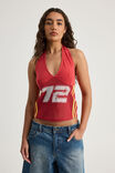 Graphic Halter, RANCH RED/72 - alternate image 1
