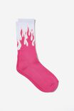 HOT PINK WHITE FLAMES