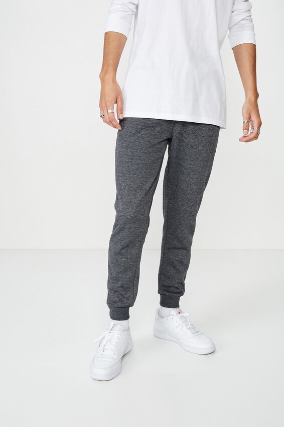 Basic Track Pant, CHARCOAL MARLE