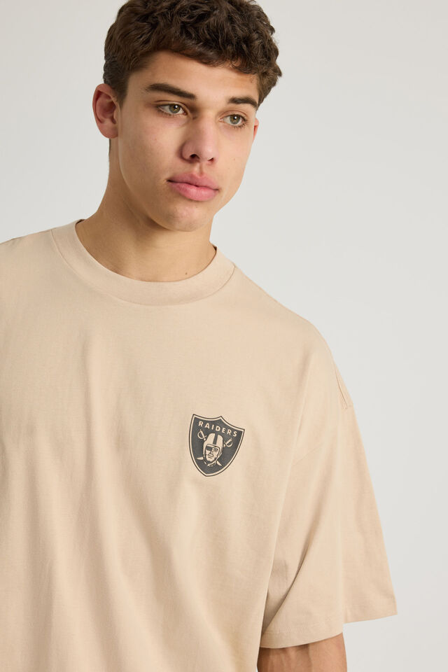 Box Fit Nfl Tshirt, LCN NFL BEIGE/OAKLAND RAIDERS ARCH