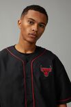 Nba Baseball Shirt, LCN NBA BLACK/COLLEGIATE BULLS - alternate image 2
