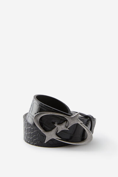 Notion Logo Belt, NOTION BLACK ANTIQUE SILVER