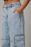 Lexi Baggy Cargo Jean, 90s BLUE - alternate image 4