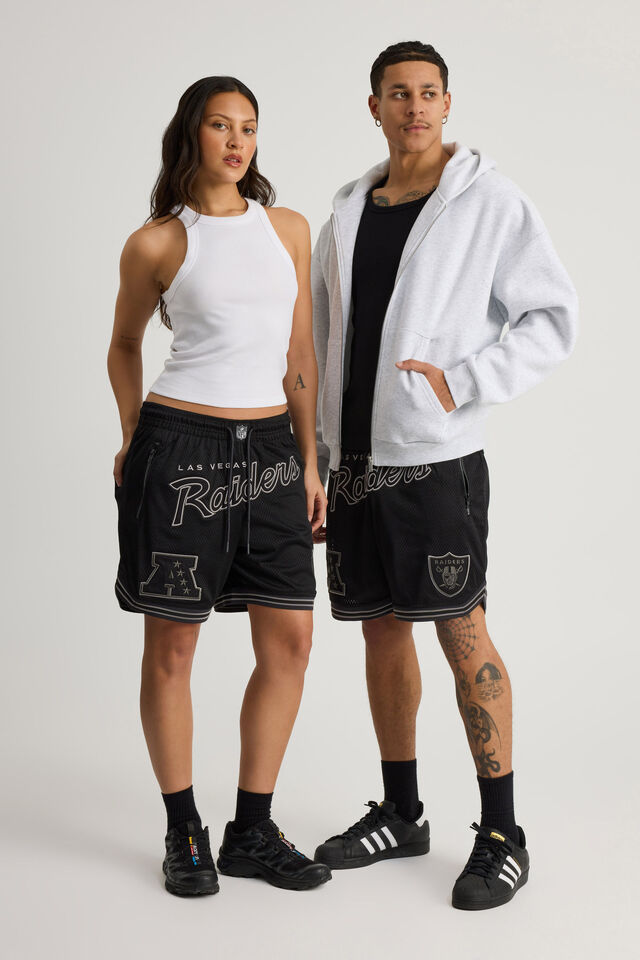 Nfl Basketball Short, LCN NFL BLACK/RAIDERS A CLASSIC