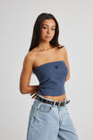 Longline Graphic Bandeau, WORN BLUE/HEART - alternate image 1