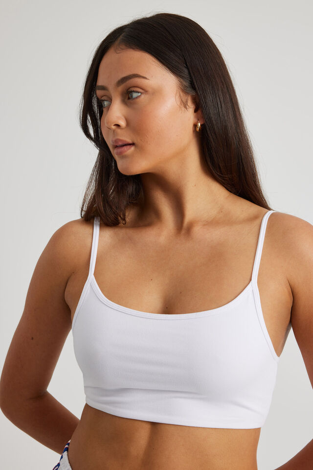 Lucy Crop Cami, WHITE