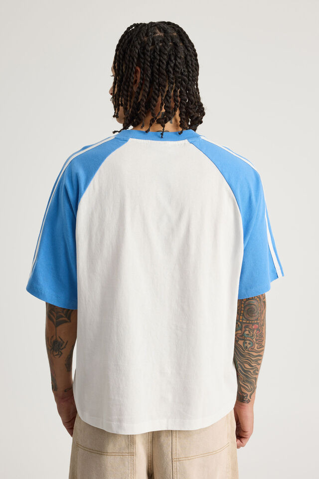 Half Half Boxy Raglan Tshirt, HH CLOUD/NEPTUNE VANDALISE
