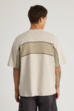 Half Half Box Fit Panelled Graphic Tshirt, HH PEBBLE/SUNBLEACHED KHAKI HALF HALF ELITE - alternate image 3