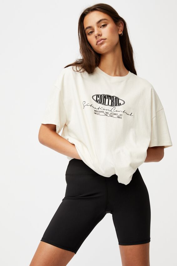 Super Relaxed Graphic Tee, IVORY/CONTROL