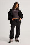 Baggy Cuffed Trackpant, BLACK - alternate image 2