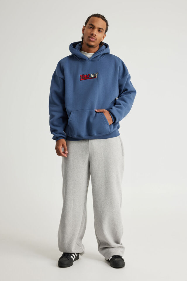 Half Half Hoodie, HH BLUE AURA/DUALITY STAR