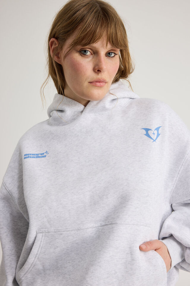 Chloe Hoodie, SILVER MARLE/AMORE