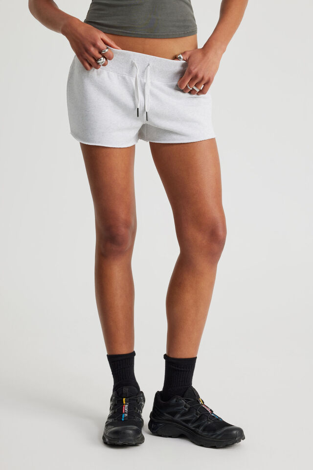 Pull On Mini Short, SILVER MARLE