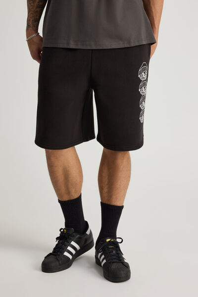 Half Half Regular Track Short, HH BLACK/SURF RIOT