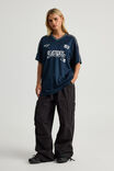V Neck Sports Jersey, NAVY BLAZER/NY STUDIO - alternate image 2