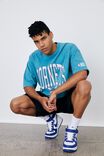 Oversized Nba T Shirt, LCN NBA WASHED TEAL/HORNETS CURVED