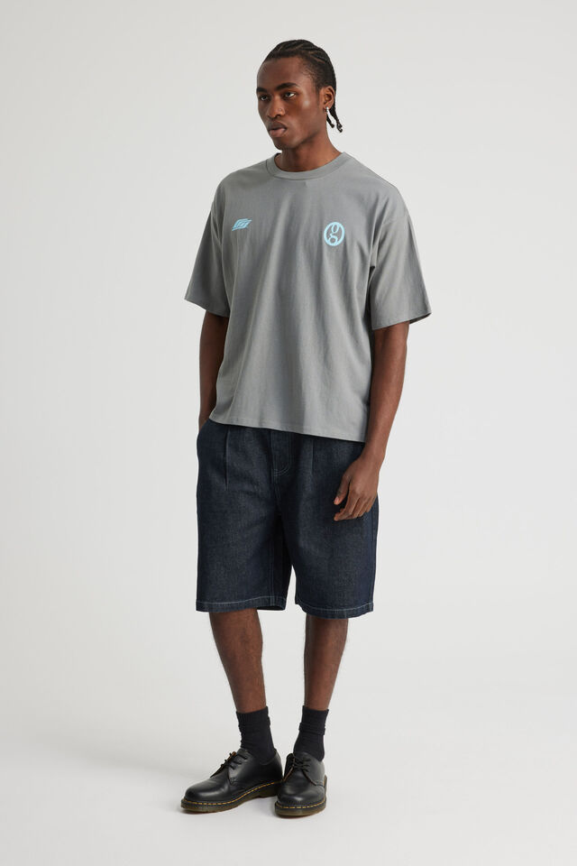 Open Gallery Box Fit Tshirt, OG OIL SLICK/IDEAS DEPT