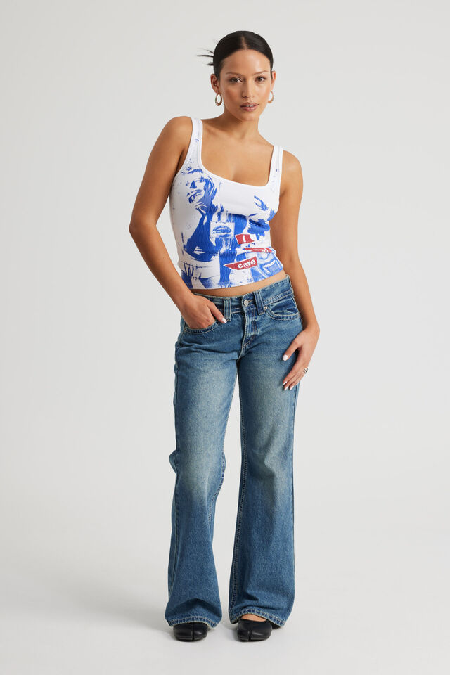 Luca Low Rise Bootleg Jean, SUGAR RUSH BLUE