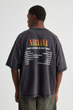 Boxy Cropped Music T Shirt, LCN MT WASHED BLACK/NIRVANA UNPLUGGED - alternate image 3