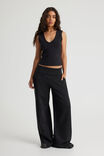 Wide Waistband Trackpant, BLACK - alternate image 2