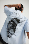 Attack On Titans Short Sleeve Shirt, LCN ATTACK TITANS BLUE W ARTWORK - example image 1