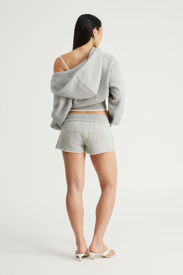 Fleece Mini Short, NTN GREY MARLE