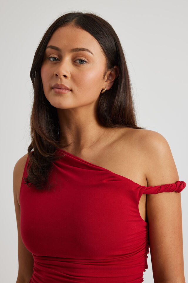 Leah Off Shoulder Ruched Top, SCOOTER