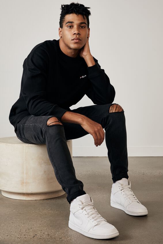Super Skinny Jean, WASHED BLACK