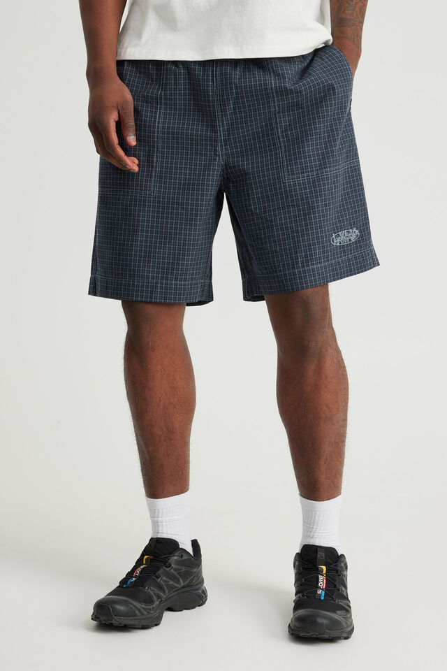 Half Half Pull On Short, MIDNIGHT CHECK