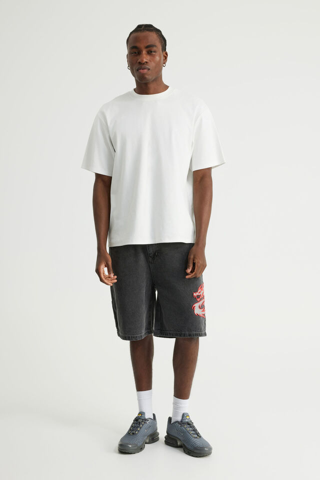 Notion Carpenter Denim Short, BLACK IRON/MUTLI PLACEMENT
