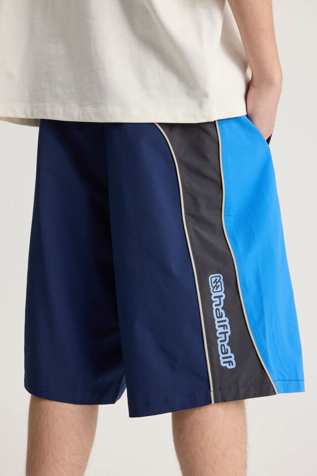 Half Half Panelled Boardshort, SEAL/WAVE PANELLING